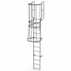 TRI-ARC - Rolling & Wall Mounted Ladders & Platforms Type: Fixed Ladder Style: Safety Cage - A1 Tooling