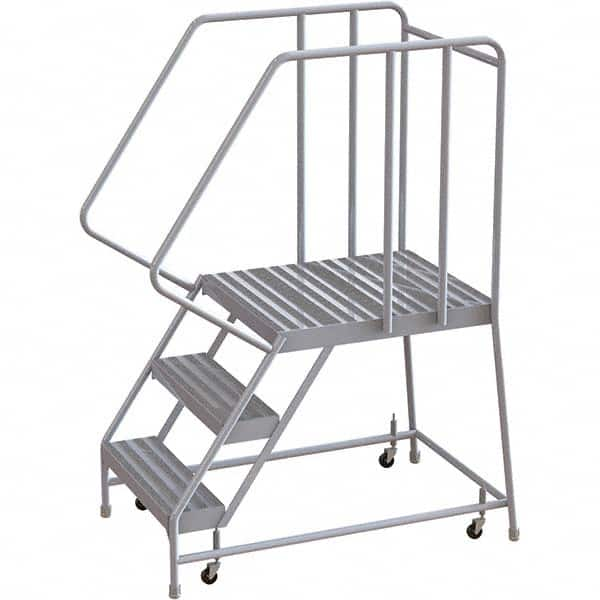 TRI-ARC - Rolling & Wall Mounted Ladders & Platforms Type: Rolling Warehouse Ladder Style: Rolling Safety Ladder - A1 Tooling