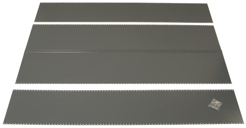 48 x 18 x 85" - Steel Panel Kit for UltraCap Shelving Starter Unit (Gray) - A1 Tooling