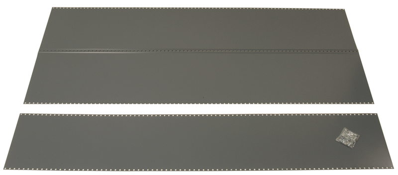 36 x 18 x 85'' - Steel Panel Kit for UltraCap Shelving Add-On Unit (Gray) - A1 Tooling