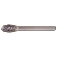 SE-7 Double Cut Solid Carbide Bur-Egg Shape - A1 Tooling