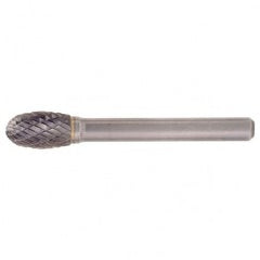 SE-7 Double Cut Solid Carbide Bur-Egg Shape - A1 Tooling