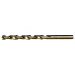 #12 RHS / RHC HSS-CO 8% (M42) 135 Degree Split Point Cobalt Heavy Duty Jobber Length Drill - Straw / Gold Oxide - A1 Tooling