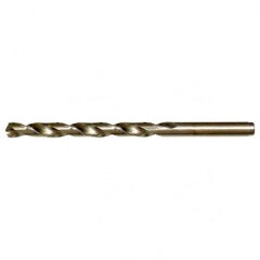 #12 RHS / RHC HSS-CO 8% (M42) 135 Degree Split Point Cobalt Heavy Duty Jobber Length Drill - Straw / Gold Oxide - A1 Tooling