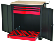 CNC Workstation - Holds 30 Pcs. HSK63A Taper - Black/Red - A1 Tooling