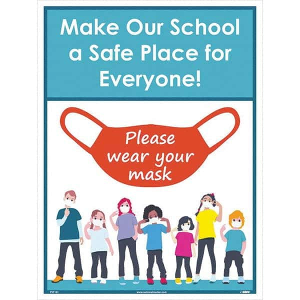 NMC - "Please Wear Your Mask", 24" High x 18" Wide, Paper Safety Sign - A1 Tooling