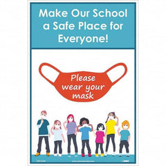 NMC - "Please Wear Your Mask", 18" High x 12" Wide, Paper Safety Sign - A1 Tooling