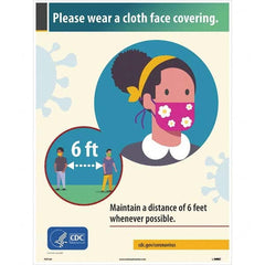 NMC - "Maintain a Distance of 6 Feet Whenever Possible", 24" High x 18" Wide, Paper Safety Sign - A1 Tooling