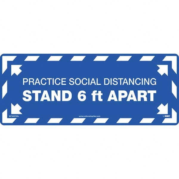 NMC - "Please Practice Social Distancing" Adhesive-Backed Floor Sign - A1 Tooling