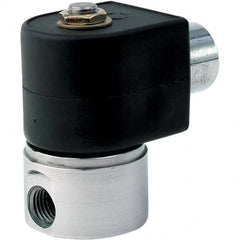 Parker - 120/60 - 110/50 VAC 1/8" NPT Port Brass Two-Way Direct Acting Solenoid Valve - A1 Tooling