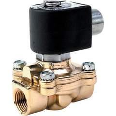 Parker - 24 VDC 1/2" NPT Port Brass Two-Way Internally Piloted Diaphragm Solenoid Valve - A1 Tooling