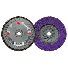 3M - Flap Discs; Abrasive Type: Coated ; Flap Disc Type: Type 27 ; Disc Diameter (Inch): 5 ; Abrasive Material: Ceramic ; Grit: 60 ; Attaching System: Threaded Hole - Exact Industrial Supply