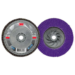 Flap Disc: 4-1/2″ Dia, 5/8-11 Hole, 60 Grit, Ceramic, Type 29 Coated, Plastic-Backed