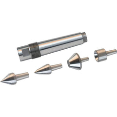 Riten - Dead Centers; Center Type: Solid Center ; Shank Type: Morse Taper ; Shank Taper Size: 4MT ; Point Style: Interchangeable (Not Included) ; Carbide-Tipped: No ; Head Diameter (Inch): 1-1/4 - Exact Industrial Supply