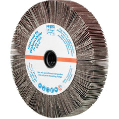 PFERD - Unmounted Flap Wheels; Abrasive Type: Coated ; Outside Diameter (Inch): 4-1/2 ; Face Width (Inch): 3/4 ; Center Hole Size (Inch): 5/8 ; Center Hole Thread Size: 5/8-11 ; Abrasive Material: Aluminum Oxide - Exact Industrial Supply