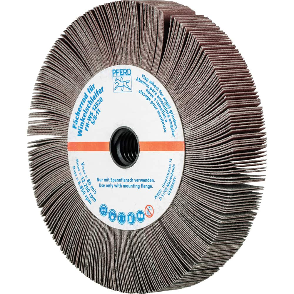 PFERD - Unmounted Flap Wheels; Abrasive Type: Coated ; Outside Diameter (Inch): 5 ; Face Width (Inch): 3/4 ; Center Hole Size (Inch): 5/8 ; Center Hole Thread Size: 5/8-11 ; Abrasive Material: Aluminum Oxide - Exact Industrial Supply