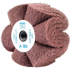 PFERD - Unmounted Flap Wheels; Abrasive Type: Non-Woven ; Outside Diameter (Inch): 4 ; Face Width (Inch): 2 ; Center Hole Thread Size: 5/8-11 ; Abrasive Material: Aluminum Oxide ; Grit: 180 - Exact Industrial Supply