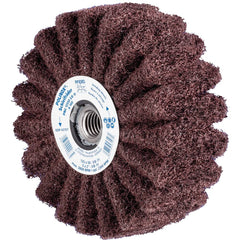 PFERD - Unmounted Flap Wheels; Abrasive Type: Non-Woven ; Outside Diameter (Inch): 5 ; Face Width (Inch): 2 ; Center Hole Thread Size: 5/8-11 ; Abrasive Material: Aluminum Oxide ; Grit: 100 - Exact Industrial Supply