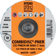 PFERD - Quick Change Discs; Disc Diameter (Inch): 2 ; Attaching System: Quick Change Type CD ; Abrasive Type: Non-Woven ; Abrasive Material: Silicon Carbide ; Grade: Fine ; Backing Material: Cloth - Exact Industrial Supply