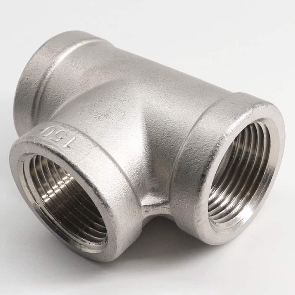 Guardian Worldwide - Stainless Steel Pipe Fittings; Type: Tee ; Fitting Size: 2 ; End Connections: FNPT x FNPT x FNPT ; Material Grade: 316 ; Pressure Rating (psi): 150 - Exact Industrial Supply