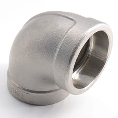 Guardian Worldwide - Stainless Steel Pipe Fittings; Type: 90? Elbow ; Fitting Size: 1-1/2 ; End Connections: Socket Weld x Socket Weld ; Material Grade: 316 ; Pressure Rating (psi): 150 - Exact Industrial Supply