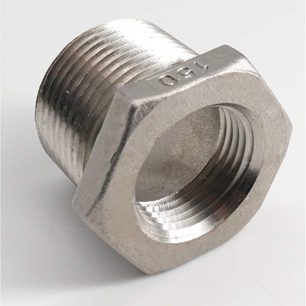 Guardian Worldwide - Stainless Steel Pipe Fittings; Type: Hexagon Bushing ; Fitting Size: 3 x 1-1/2 ; End Connections: MNPT x FNPT ; Material Grade: 316 ; Pressure Rating (psi): 150 ; Length (Inch): 1.91 - Exact Industrial Supply