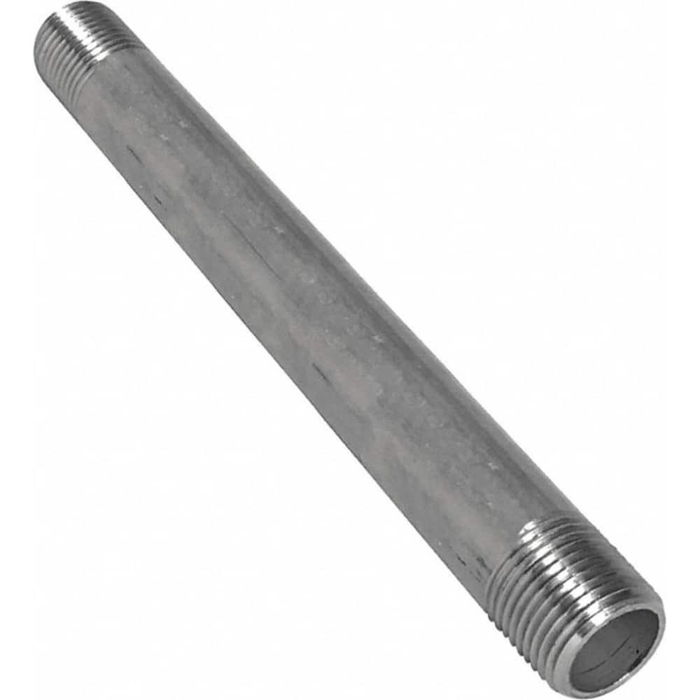 Guardian Worldwide - Stainless Steel Pipe Nipples & Pipe; Style: Threaded ; Pipe Size: 2-1/2 (Inch); Length (Inch): 8 ; Material Grade: 304/304L ; Schedule: 40 - Exact Industrial Supply