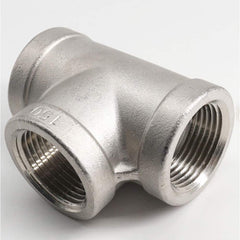 Guardian Worldwide - Stainless Steel Pipe Fittings; Type: Tee ; Fitting Size: 2 ; End Connections: FNPT x FNPT x FNPT ; Material Grade: 304 ; Pressure Rating (psi): 150 - Exact Industrial Supply