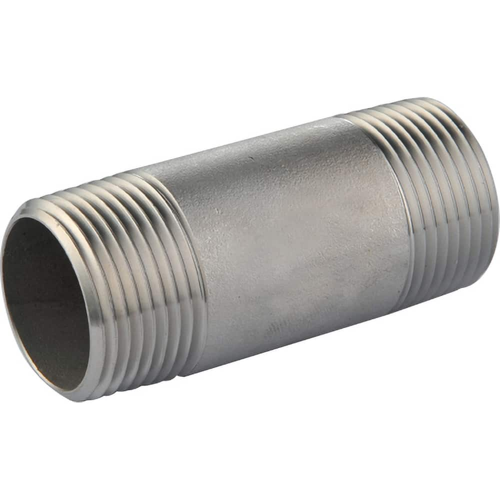 Guardian Worldwide - Stainless Steel Pipe Nipples & Pipe; Style: Threaded ; Pipe Size: 4 (Inch); Length (Inch): 4-1/2 ; Material Grade: 304/304L ; Schedule: 40 - Exact Industrial Supply