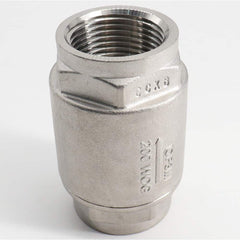 Guardian Worldwide - Check Valves; Design: Spring Check ; Pipe Size (Inch): 1-1/2 ; End Connections: FNPT x FNPT ; Material: Stainless Steel ; Material: Stainless Steel ; Seal Material: PTFE - Exact Industrial Supply