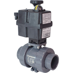 Hayward - Actuated Ball Valves; Actuator Type: Electric ; Pipe Size: 1 (Inch); Material: PVC ; Seal Material: EPDM ; Number of Pieces: 2.000 ; End Connections: Socket; Threaded - Exact Industrial Supply