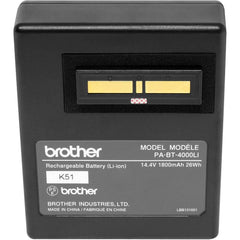 Brother - Label Maker & Tape Accessories; Type: Battery ; For Use With: PT-D800W; PT-E800W; PT-P900; RJ-4030; RJ-4040; TD-2120N; TD-2130N; TD-2130NHC; PT-P900W; PT-P950NW Printers and PT-D800W Label Maker - Exact Industrial Supply