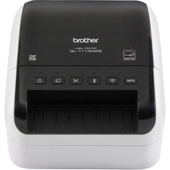 Brother - Electronic Label Makers; Type: Label Printer ; Power Source: 110-120V AC 50-60Hz ; Resolution: 300 x 300 ; Contents: Software; USB Cable; AC Adapter; Quick Setup Guide; Documentation; Starter Rolls - (41) Die-Cut Large Shipping Labels (DK-1247) - Exact Industrial Supply