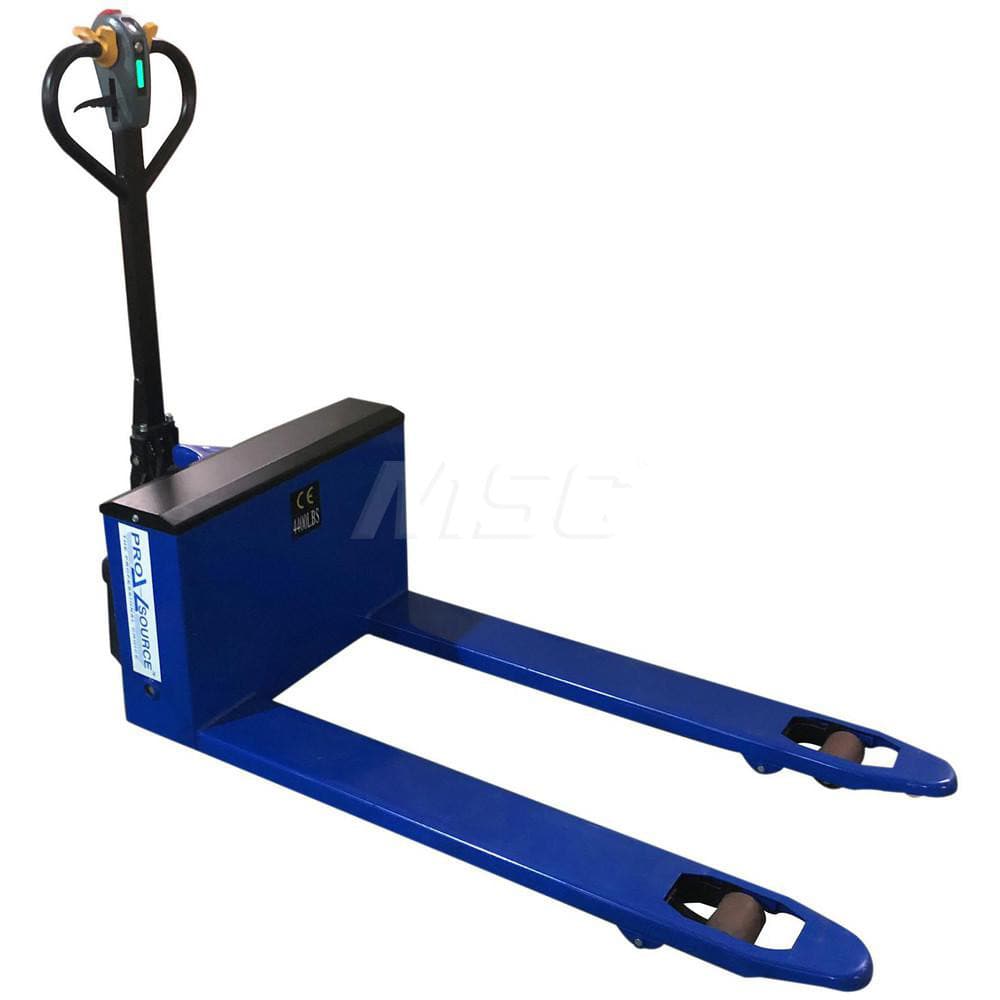 Power Pallet Truck: 4,400 lb Capacity, 27″ OAW, 27″ Forks 3″ Min Lift Height, 48″ Fork Length x 27″ Fork Width, 27″ Overall Width