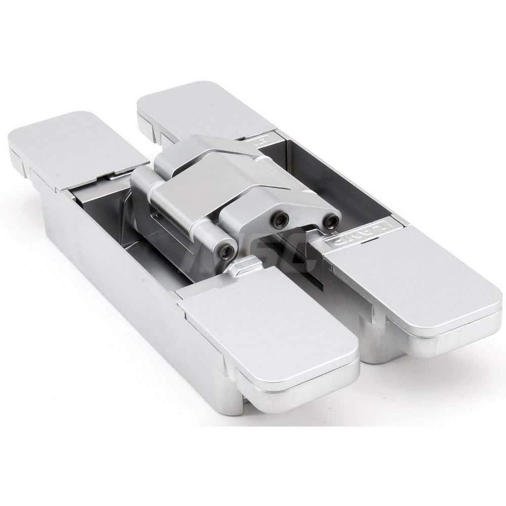 Adjustable Concealed Door Hinge: Zinc Alloy & Stainless Steel, Dull Chrome Finish