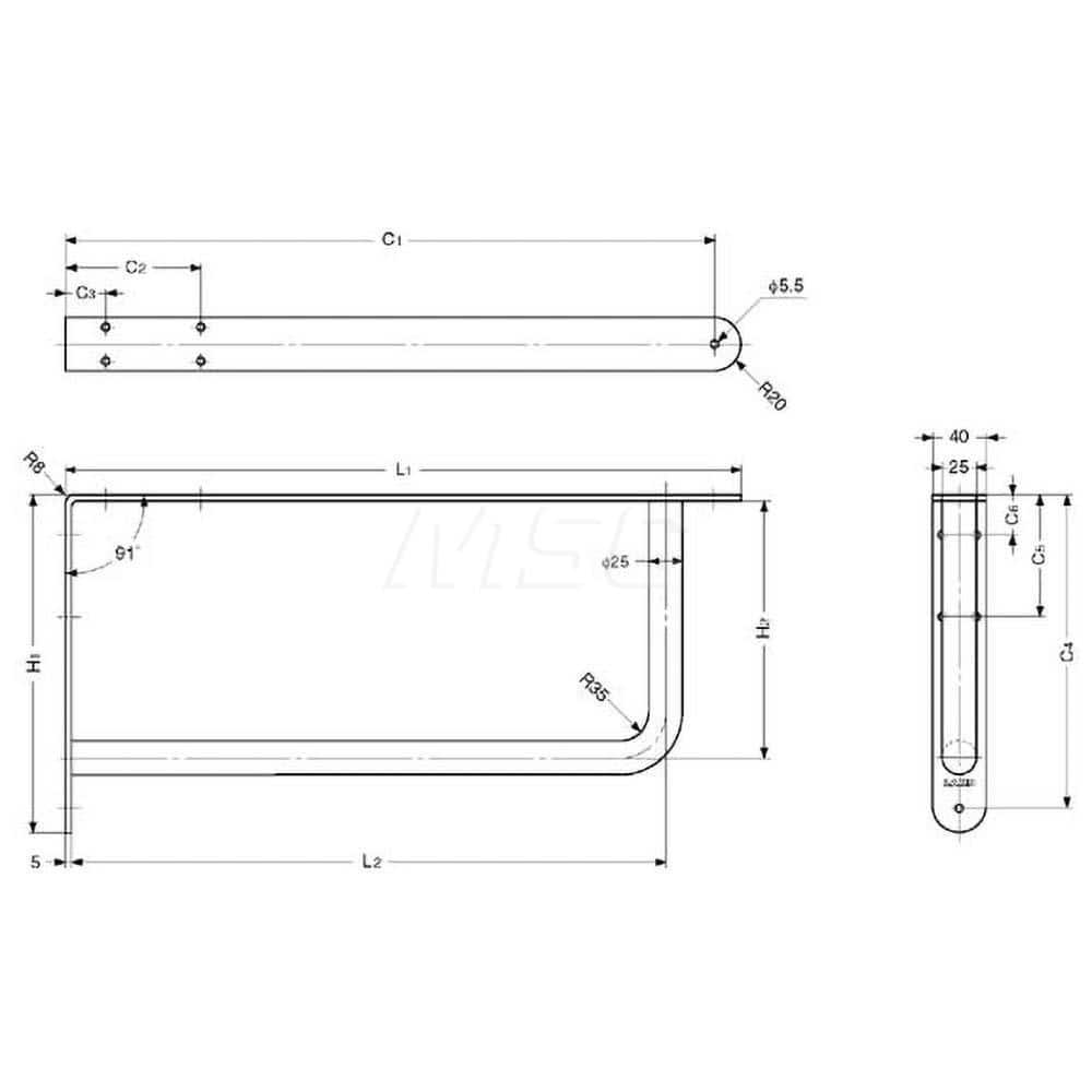 Brackets; Type: Bracket; Length (mm): 500.00; Width (mm): 40.00; Height (mm): 250.0000; Load Capacity (Lb.): 110.000; Finish/Coating: Mirror; Minimum Order Quantity: 304 Stainless Steel; Material: 304 Stainless Steel