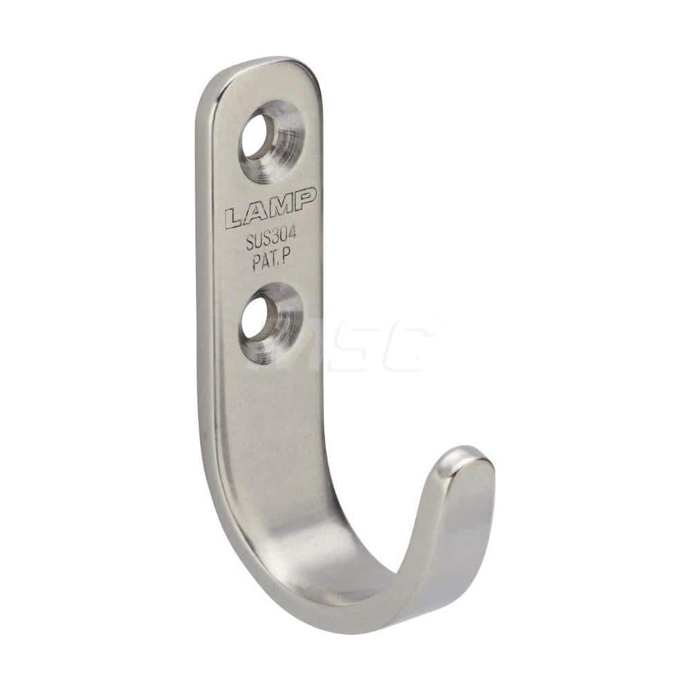 All-Purpose & Utility Hooks; Overall Length (Inch): 1-19/64; Overall Length (mm): 33.0000; Finish/Coating: Satin; Maximum Load Capacity: 22.00; Additional Information: Projection:23 mm; Height: 55 mm; Distance Between Mounting Holes: 19 mm; Width: 15 mm;