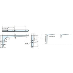 Brackets; Type: Compact Bracket; Length (mm): 199.00; Width (mm): 18.00; Height (mm): 99.5000; Load Capacity (Lb.): 26.000; Finish/Coating: Umber; Minimum Order Quantity: Steel; Material: Steel