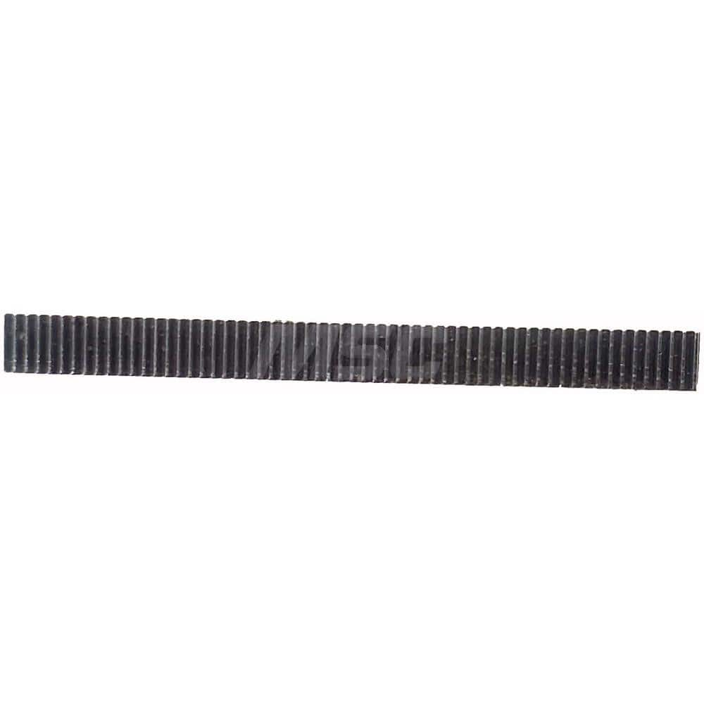 1/4″ Face Width 4' Long 416 Stainless Steel Gear Rack 20 Pitch, 20° Pressure Angle, Square