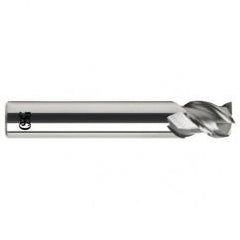 5/8 Dia. x 3-1/2 Overall Length 3-Flute .090 C/R Solid Carbide SE End Mill-Round Shank-Center Cutting-Uncoated - A1 Tooling