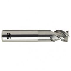 1/2 Dia. x 3 Overall Length 3-Flute .030 C/R Solid Carbide SE End Mill-Round Shank-Center Cutting-Uncoated - A1 Tooling