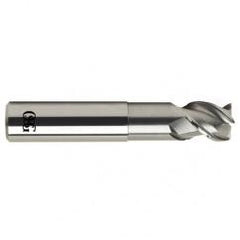 1/2 Dia. x 3 Overall Length 3-Flute .030 C/R Solid Carbide SE End Mill-Round Shank-Center Cutting-Uncoated - A1 Tooling