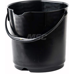 Buckets & Pails; Capacity: 4.00 gal; Bucket Material: Polypropylene; Style: Single Pail; Handle Material: Polypropylene; Shape: Round; Color: Black; Handle Included: Yes; Static Dissipative: Yes