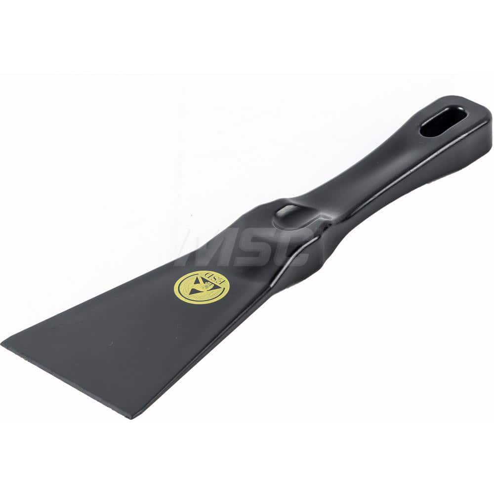 Scrapers & Scraper Sets; Flexibility: Stiff; Blade Material: Polypropylene; Blade Width (Decimal Inch): 2.9500; Blade Material: Polypropylene; Blade Length (Inch): 9-27/32; Non-Conductive: Conductive; Color: Black; Type: Anti Static ESD Spatula; Type: Ant