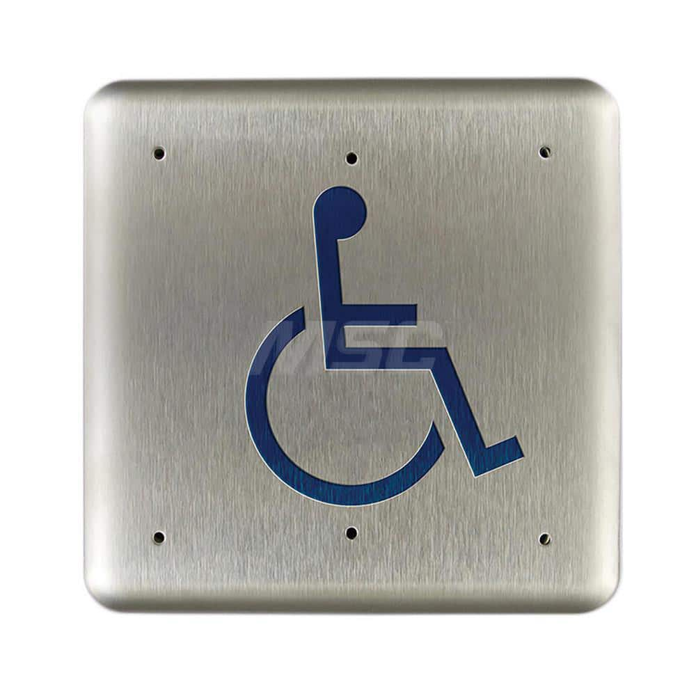 Push Plates; Material: Stainless Steel; Width (Inch): 5; Overall Length (Inch): 4.75; Finish/Coating: Stainless Steel; Shape: Square; Plate Thickness: 0.1250; Touchless: No; Material: Stainless Steel; Overall Length: 4.75; Finish: Stainless Steel; Overall