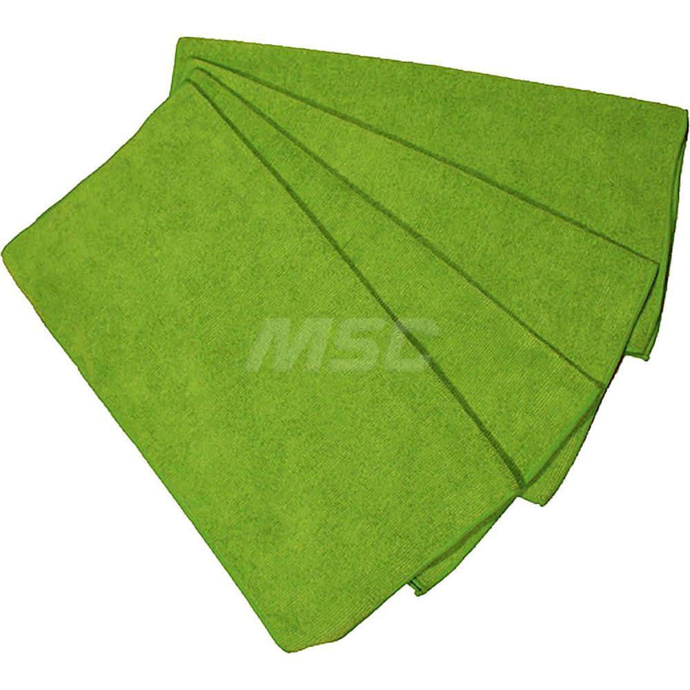 Cloth Towel: Virgin, Microfiber Green, 16″ OAL, 16″ OAW, Low Lint, 12 Sheets per Pack