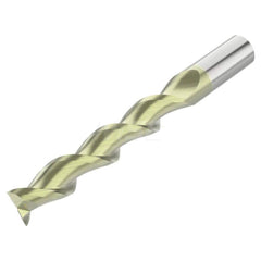 Square End Mill: 3/4'' Dia, 4'' LOC, 3/4'' Shank Dia, 6-1/2'' OAL, 2 Flutes, Solid Carbide Single End, ANF Finish, Helical Flute, 45 ° Helix, Centercutting, RH Cut, RH Flute, Series A245