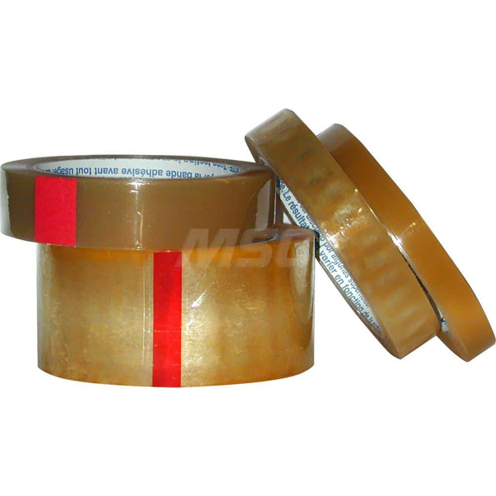 Packing Tape: 1″ Wide, 216' Long, Clear, Solvent-Based Adhesive Cellulose