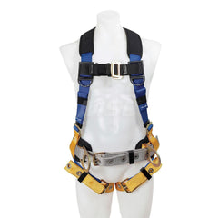 Fall Protection Harnesses: 400 Lb, Back and Side D-Rings Style, Size Medium, For Construction, Back & Hips