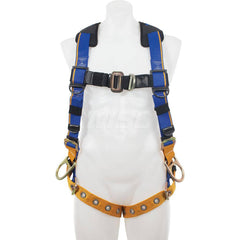 Fall Protection Harnesses: 400 Lb, Front, Back and Side D-Rings Style, Size Small, For Climbing & Positioning, Front Back & Hips